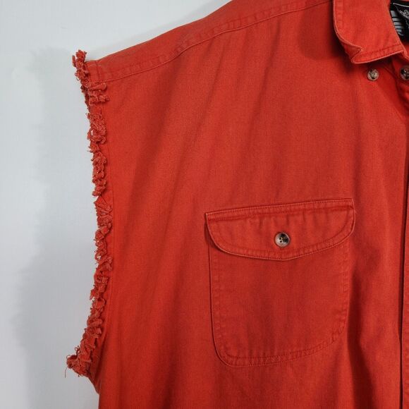 Tribute To Troops Vest Mens 2XL Motorcycle Punk Army Grunge Bikercore Distressed - Picture 5 of 15